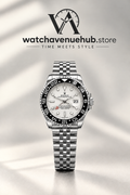 RLX Arctic Silver GMT – Premium Stainless Steel Watch