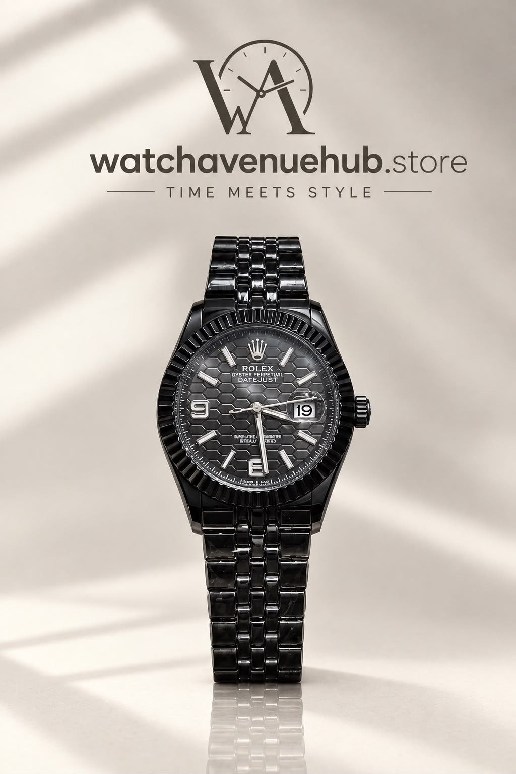 RLX Midnight Black Honeycomb Luxury Watch