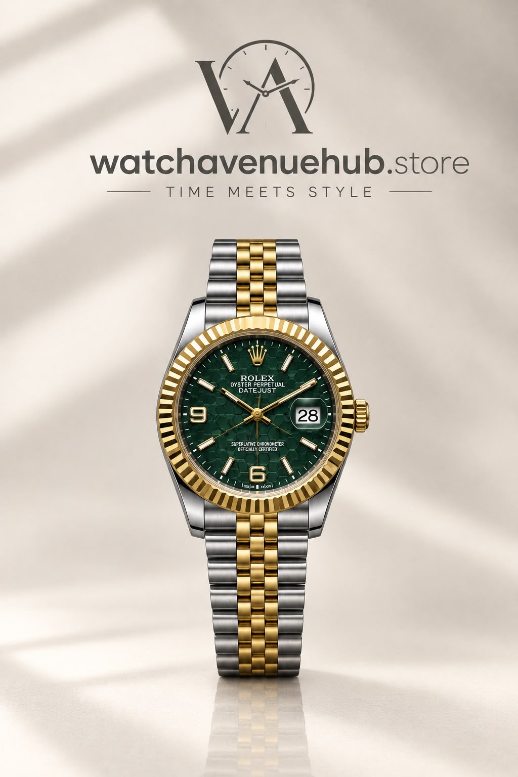 RLX Emerald Gold Two-Tone Luxury Watch