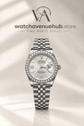 RLX Diamond Snow Silver Luxury Watch