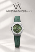 H Emerald Green Silver Fusion Watch