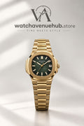 PP Gold-Tone Luxury Sports Watch with Turquoise Dial