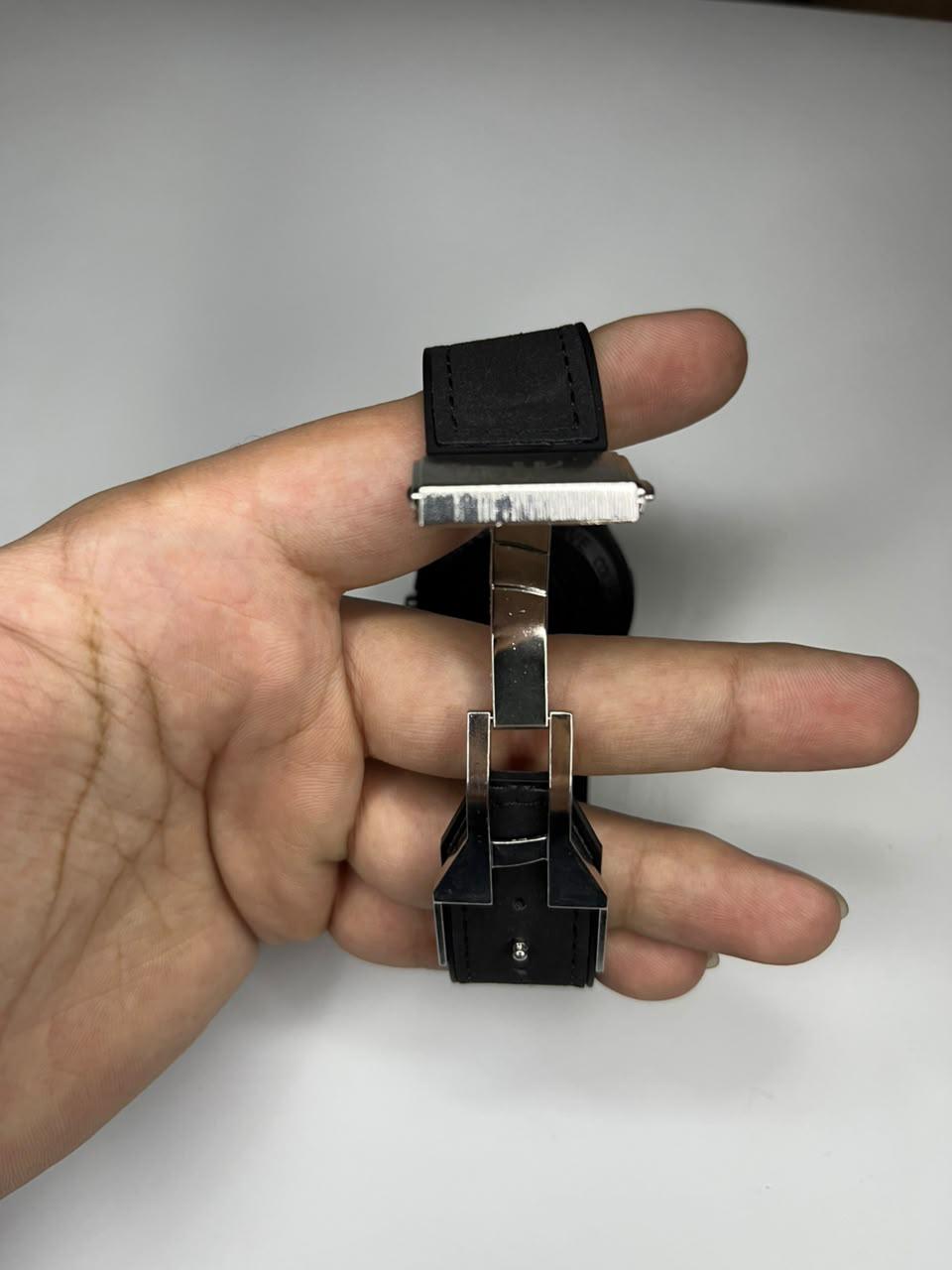 H Midnight Black Luxury Leather Watch