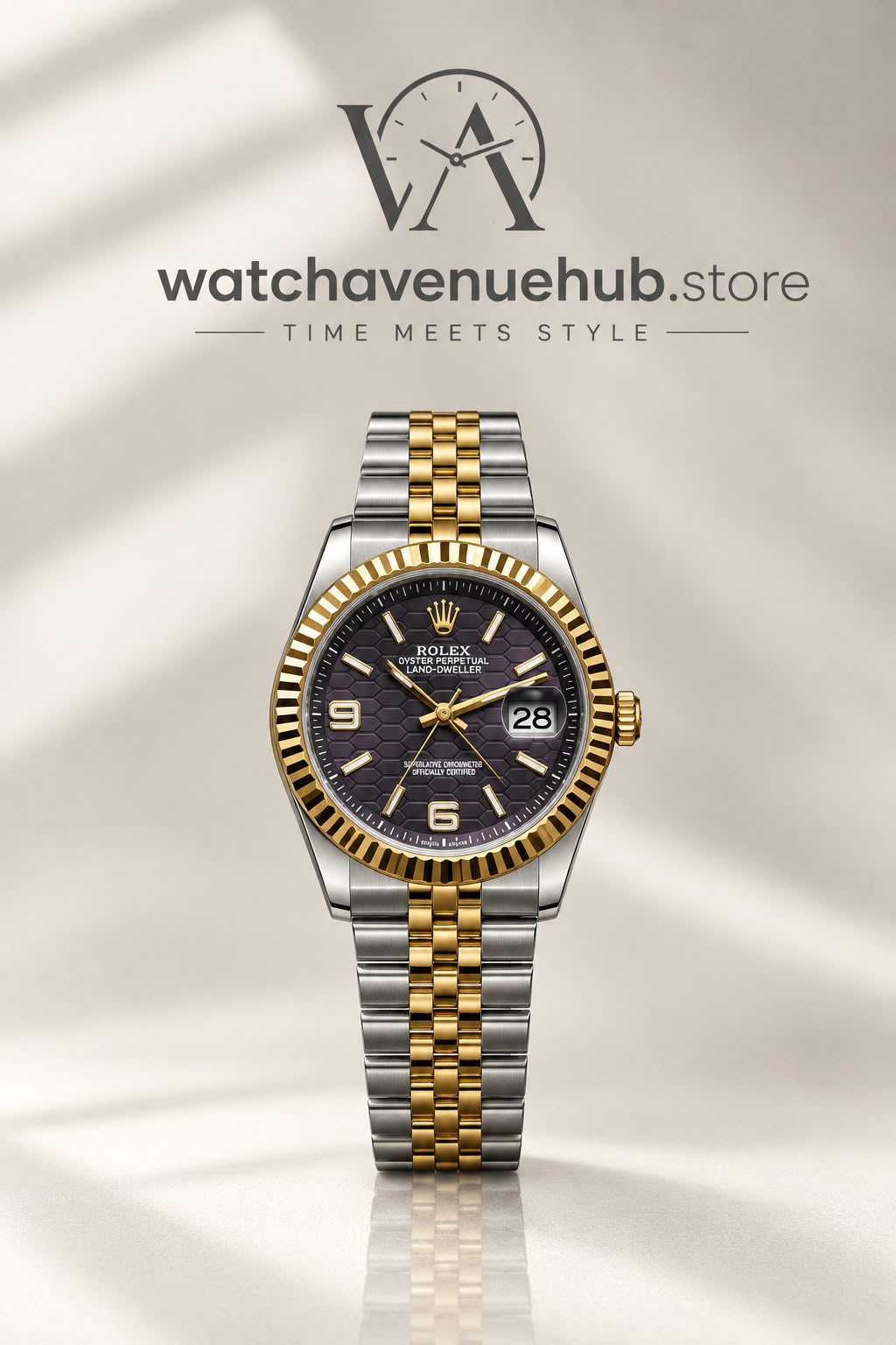 RLX Emerald Gold Two-Tone Luxury Watch